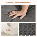 Canapé-lit gigogne 3 en 1, convertible, moderne, réglable et rembourré