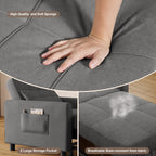 Canapé-lit gigogne 3 en 1, convertible, moderne, réglable et rembourré