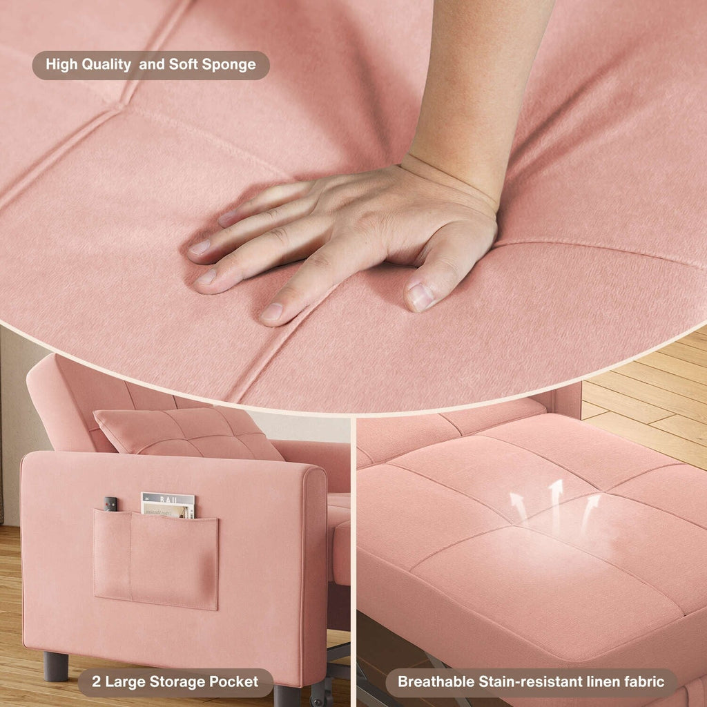 Canapé-lit gigogne 3 en 1, convertible, moderne, réglable et rembourré