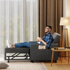 Canapé-lit gigogne 3 en 1, convertible, moderne, réglable et rembourré