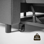 Canapé-lit gigogne 3 en 1, convertible, moderne, réglable et rembourré