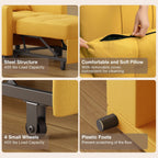 Canapé-lit gigogne 3 en 1, convertible, moderne, réglable et rembourré