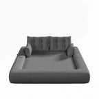 Canapé-lit 3 en 1 en tissu Teddy rempli de mousse