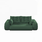 Canapé-lit 3 en 1 en tissu Teddy rempli de mousse