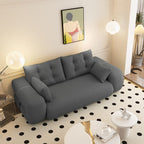 Canapé-lit 3 en 1 en tissu Teddy rempli de mousse