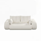 Canapé-lit 3 en 1 en tissu Teddy rempli de mousse