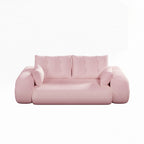 Canapé-lit 3 en 1 en tissu Teddy rempli de mousse