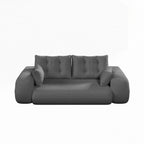 Canapé-lit 3 en 1 en tissu Teddy rempli de mousse