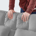 Canapé-lit 3 en 1 en velours avec dossier réglable