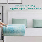 Matelas en mousse à mémoire de forme lisse bleu de 3 pouces d'épaisseur