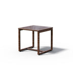 Ensemble de conversation d'extérieur en osier rembourré, 3 pièces