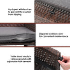 Ensemble de canapés d'extérieur en rotin 3 pièces avec coussins