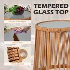 Ensemble de bistrot d'extérieur 3 pièces en osier, mobilier de jardin en rotin toutes saisons, chaises de patio avec coussins