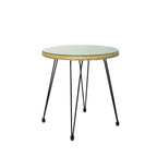 Ensemble de bistrot d'extérieur 3 pièces en rotin et osier avec coussins et table