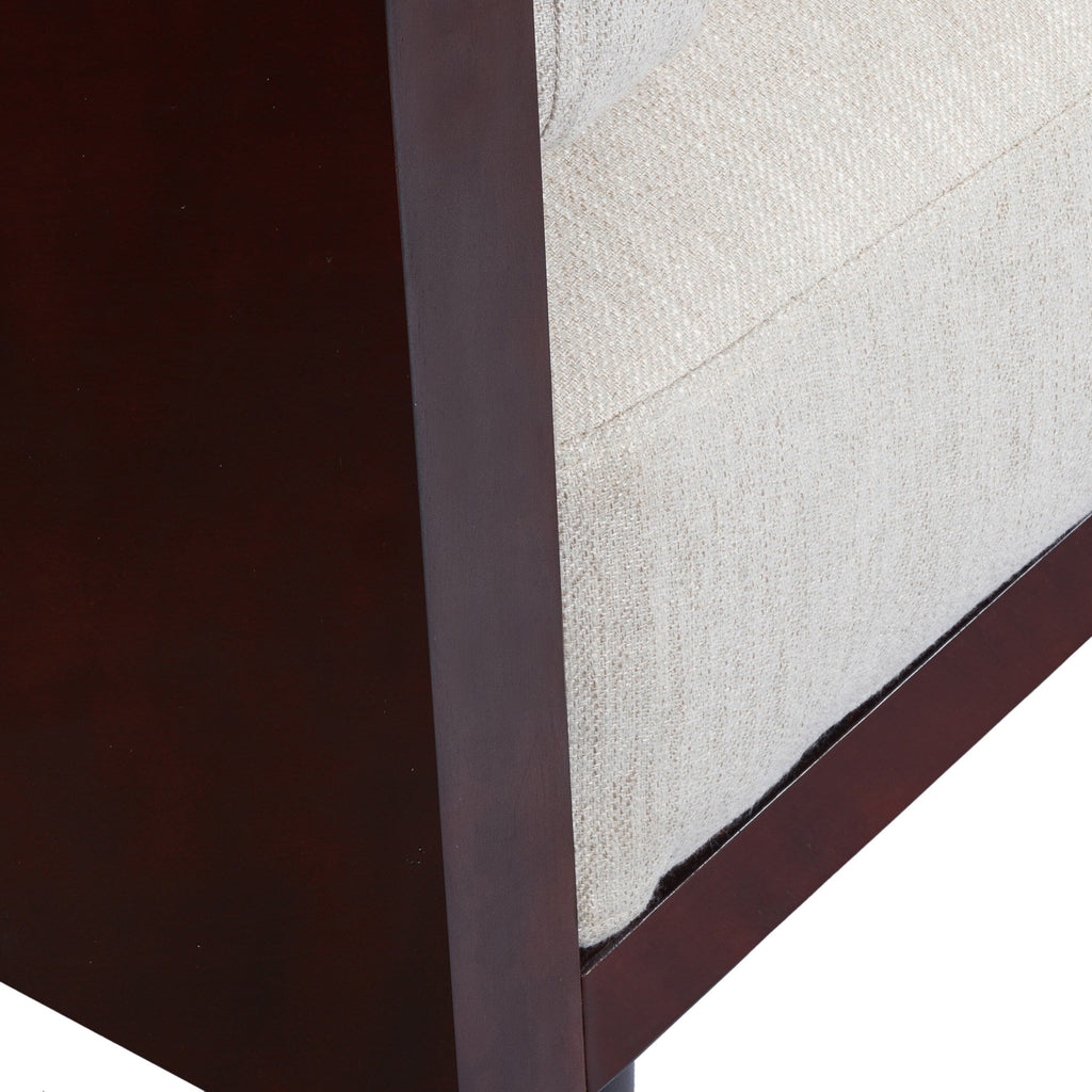 Canapé 3 places avec pieds en bois et cadre apparent