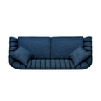 Canapé 3 places avec pieds en bois et coussins