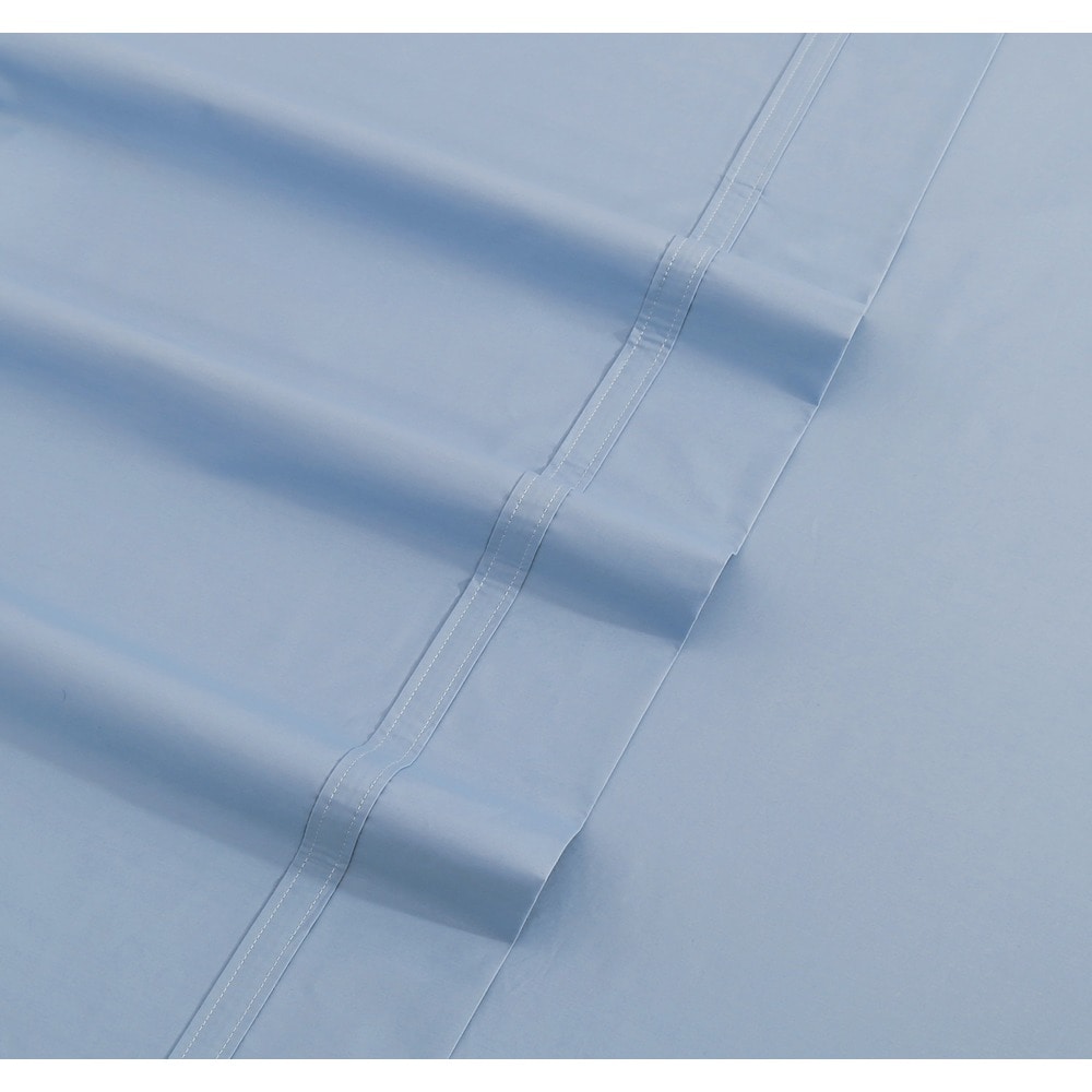 Parure de lit surdimensionnée en percale de coton 300 fils avec poche extra profonde