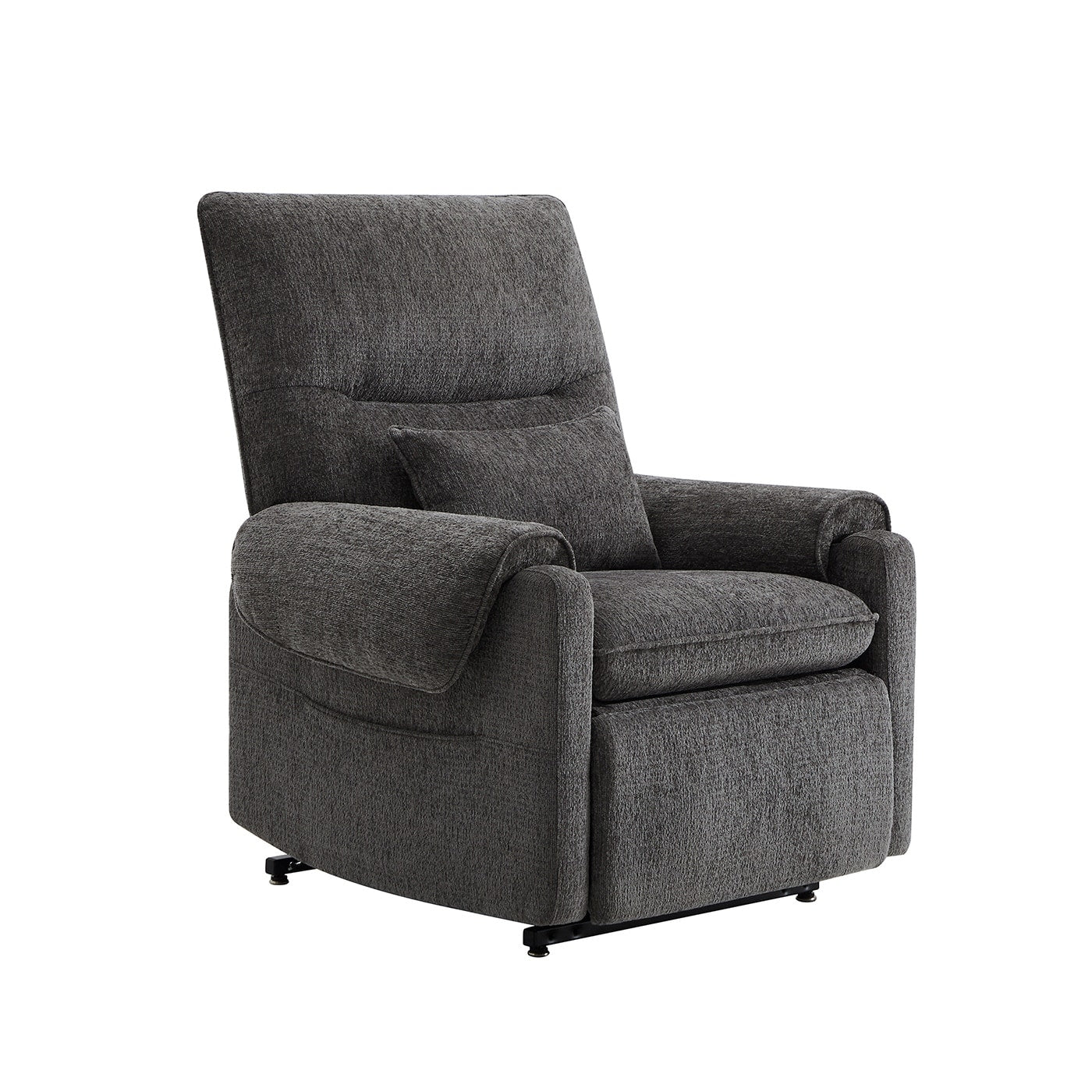 Fauteuil inclinable à assistance électrique 30 po en chenille gris acier