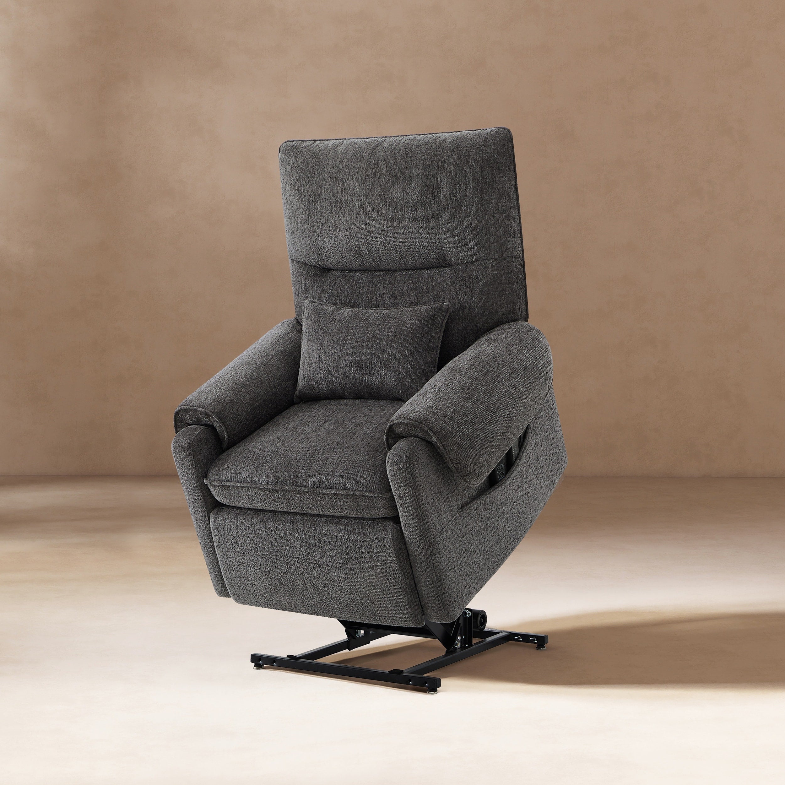 Fauteuil inclinable à assistance électrique 30 po en chenille gris acier
