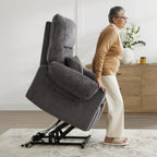 Fauteuil inclinable à assistance électrique 30 po en chenille gris acier