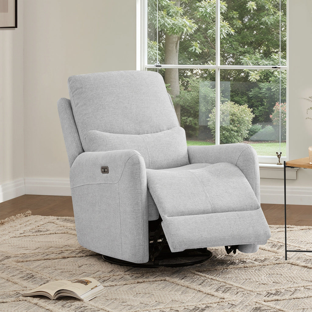 Fauteuil inclinable électrique pivotant à 360 degrés en similicuir