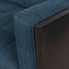 Canapé 3 places capitonné de 31,5 pouces avec pieds en bois et cadre en hévéa pour le salon