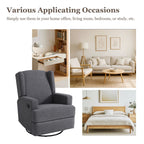 Fauteuil inclinable pivotant manuel de 31 po de largeur pour chambre d'enfant, ensemble de 2