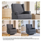 Fauteuil inclinable pivotant manuel de 31 po de largeur pour chambre d'enfant, ensemble de 2