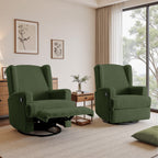 Fauteuil inclinable pivotant manuel de 31 po de largeur pour chambre d'enfant, ensemble de 2