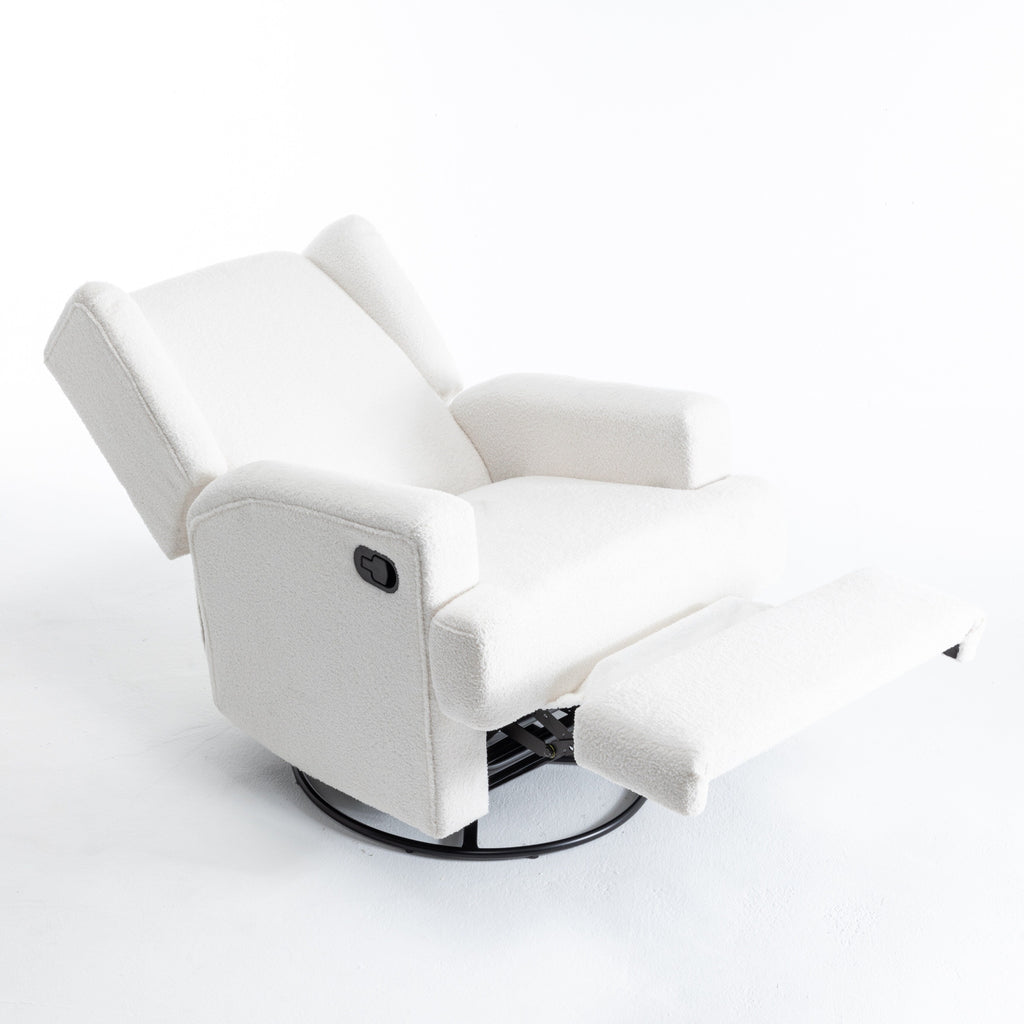 Fauteuil inclinable pivotant manuel de 31 po de largeur pour chambre d'enfant, ensemble de 2