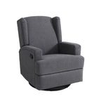 Fauteuil inclinable pivotant manuel de 31 po de largeur pour chambre d'enfant, ensemble de 2
