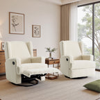 Fauteuil inclinable pivotant manuel de 31 po de largeur pour chambre d'enfant, ensemble de 2