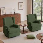 Fauteuil inclinable pivotant manuel de 31 po de largeur pour chambre d'enfant, ensemble de 2