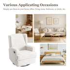 Fauteuil inclinable pivotant manuel de 31 po de largeur pour chambre d'enfant, ensemble de 2