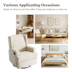 Fauteuil inclinable pivotant manuel de 31 po de largeur pour chambre d'enfant, ensemble de 2