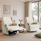 Fauteuil inclinable pivotant manuel de 31 po de largeur pour chambre d'enfant, ensemble de 2