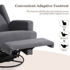 Fauteuil inclinable pivotant manuel de 31 po de largeur pour chambre d'enfant, ensemble de 2