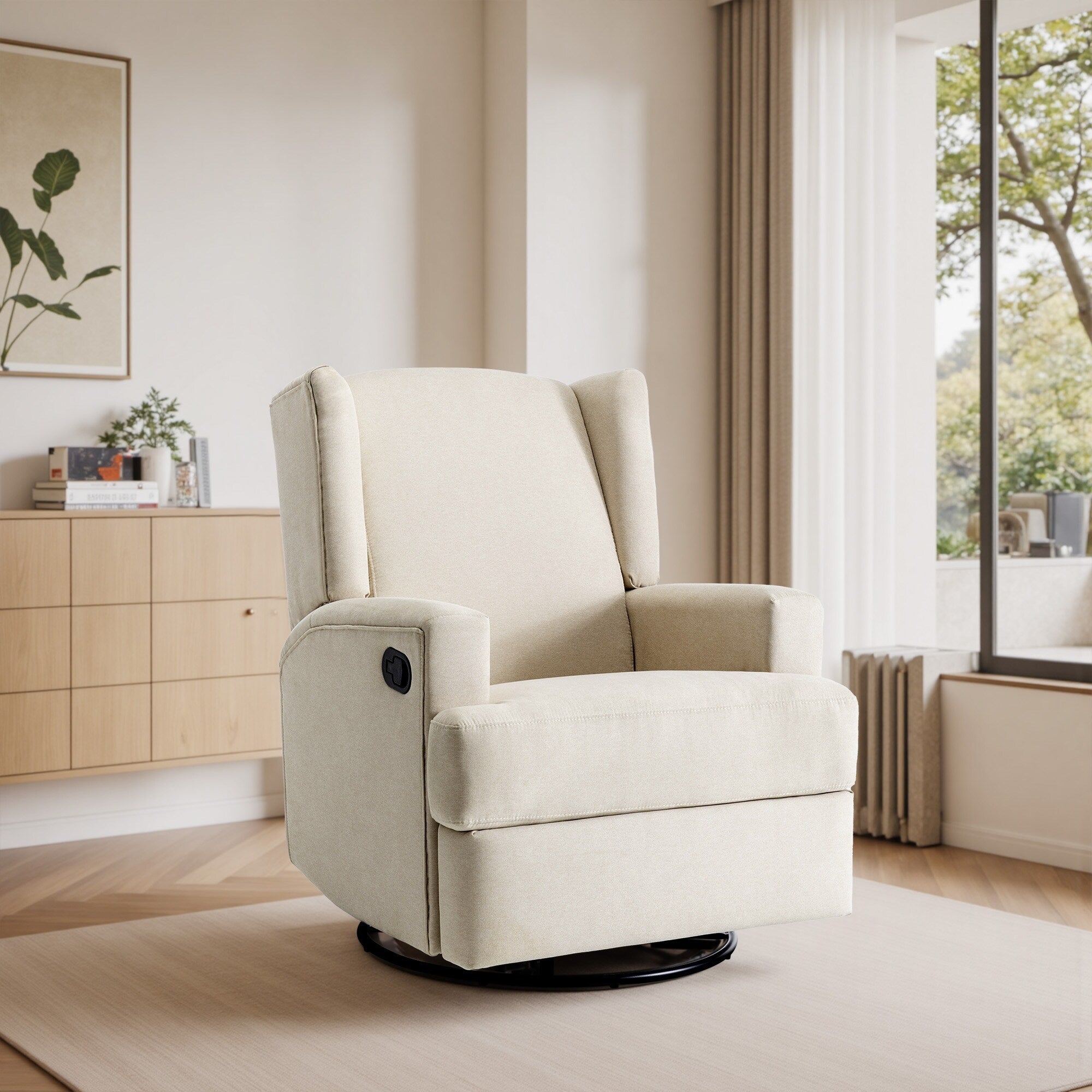 Fauteuil inclinable pivotant à oreilles de 31 po de largeur pour chambre d'enfant