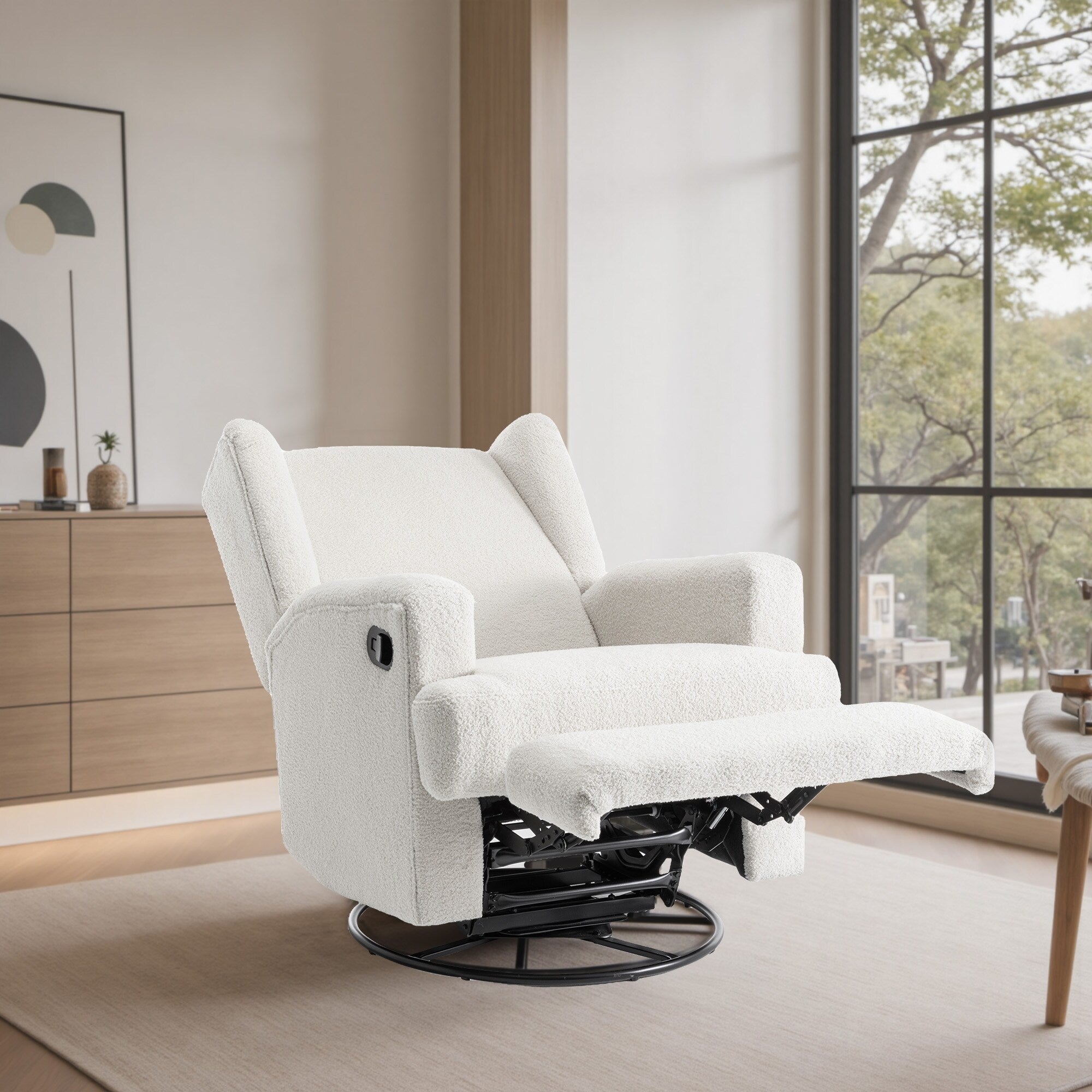 Fauteuil inclinable pivotant à oreilles de 31 po de largeur pour chambre d'enfant