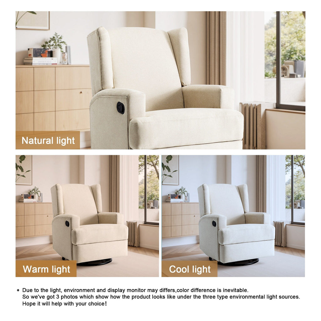 Fauteuil inclinable pivotant à oreilles de 31 po de largeur pour chambre d'enfant