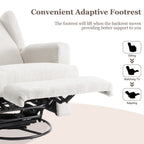 Fauteuil inclinable pivotant à oreilles de 31 po de largeur pour chambre d'enfant