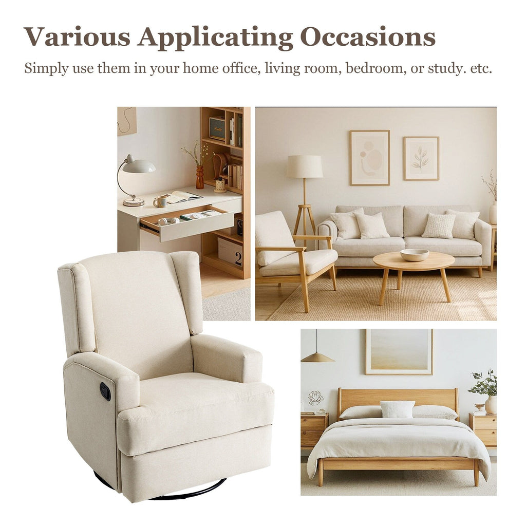 Fauteuil inclinable pivotant à oreilles de 31 po de largeur pour chambre d'enfant