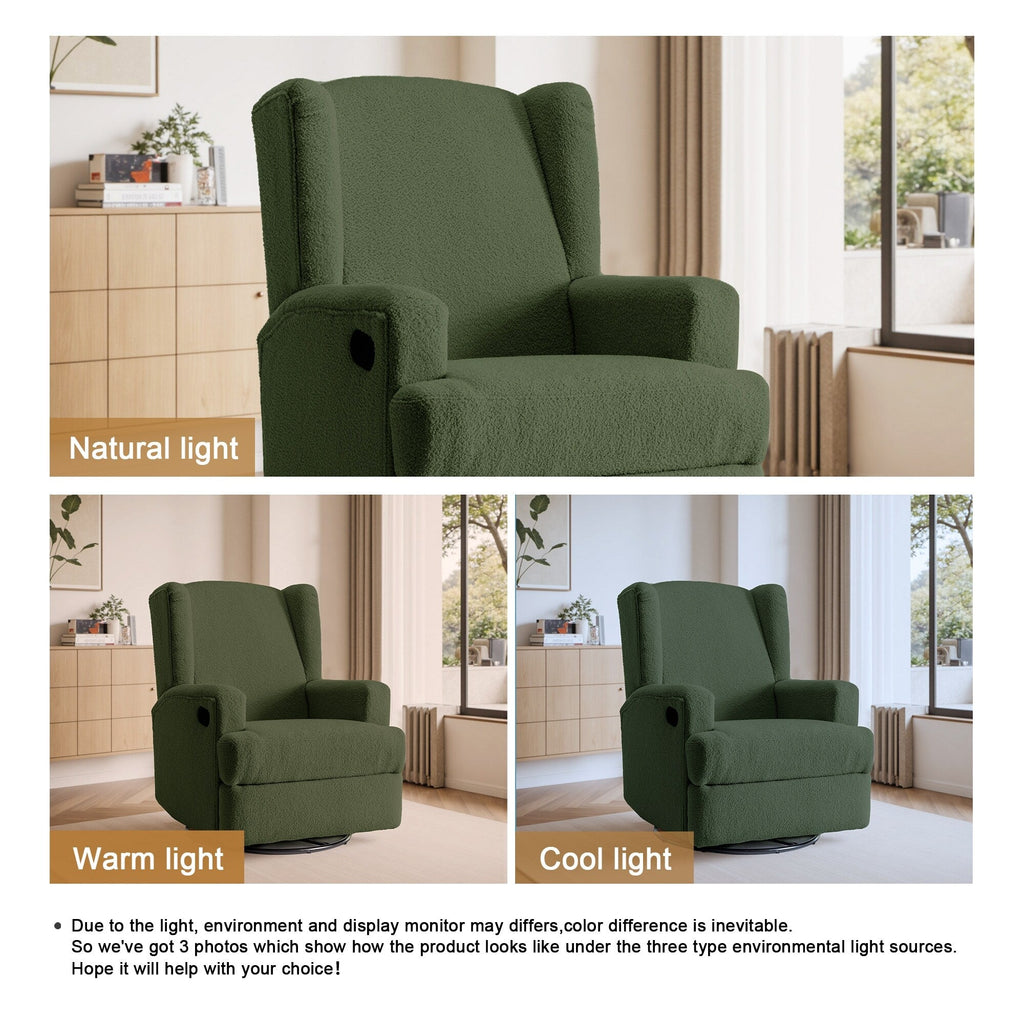 Fauteuil inclinable pivotant à oreilles de 31 po de largeur pour chambre d'enfant