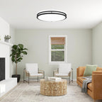 Plafonnier ovale encastré de 32 po et 65 W avec télécommande