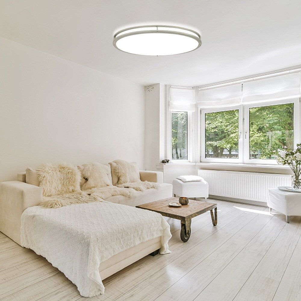 Plafonnier ovale encastré de 32 po et 65 W avec télécommande