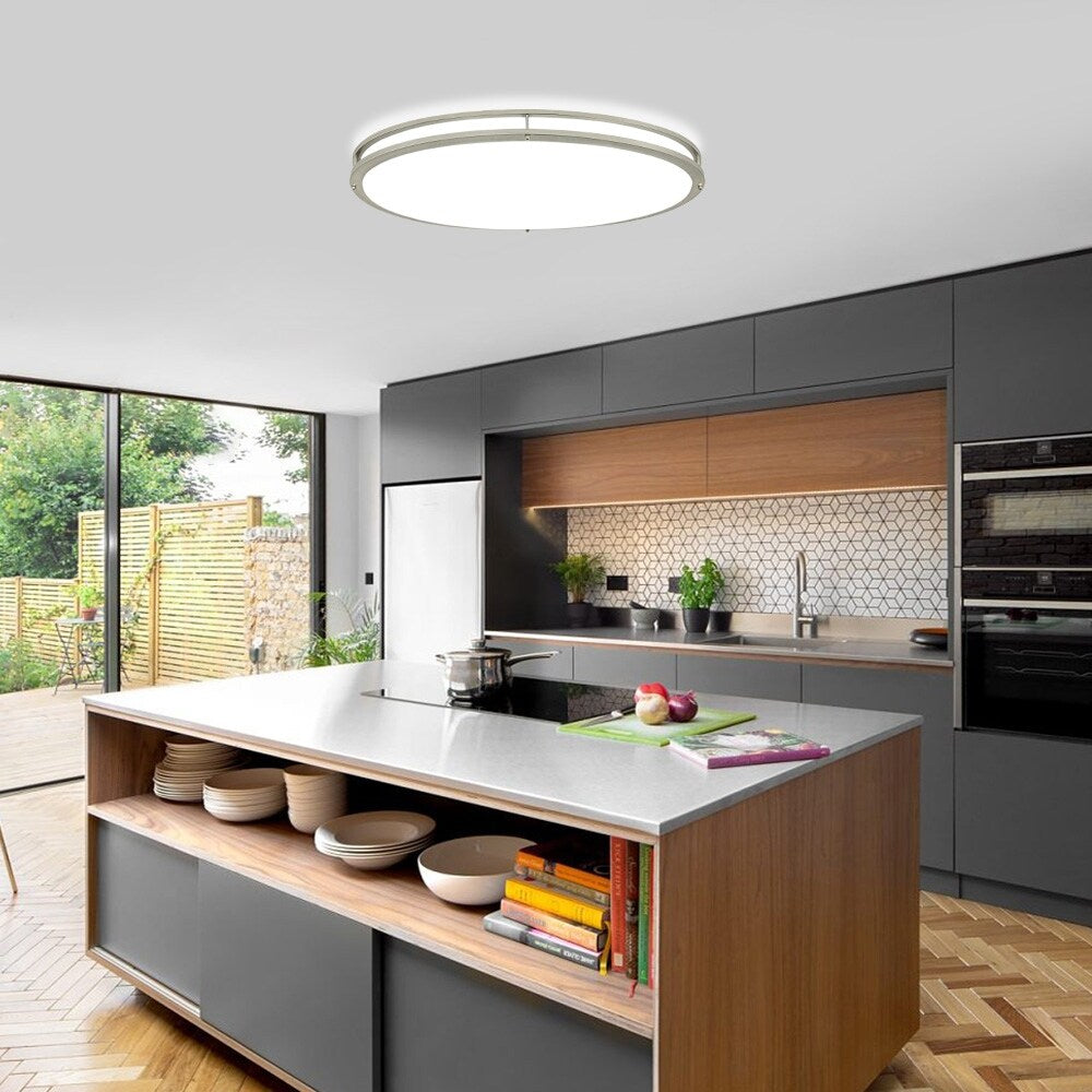 Plafonnier ovale encastré de 32 po et 65 W avec télécommande