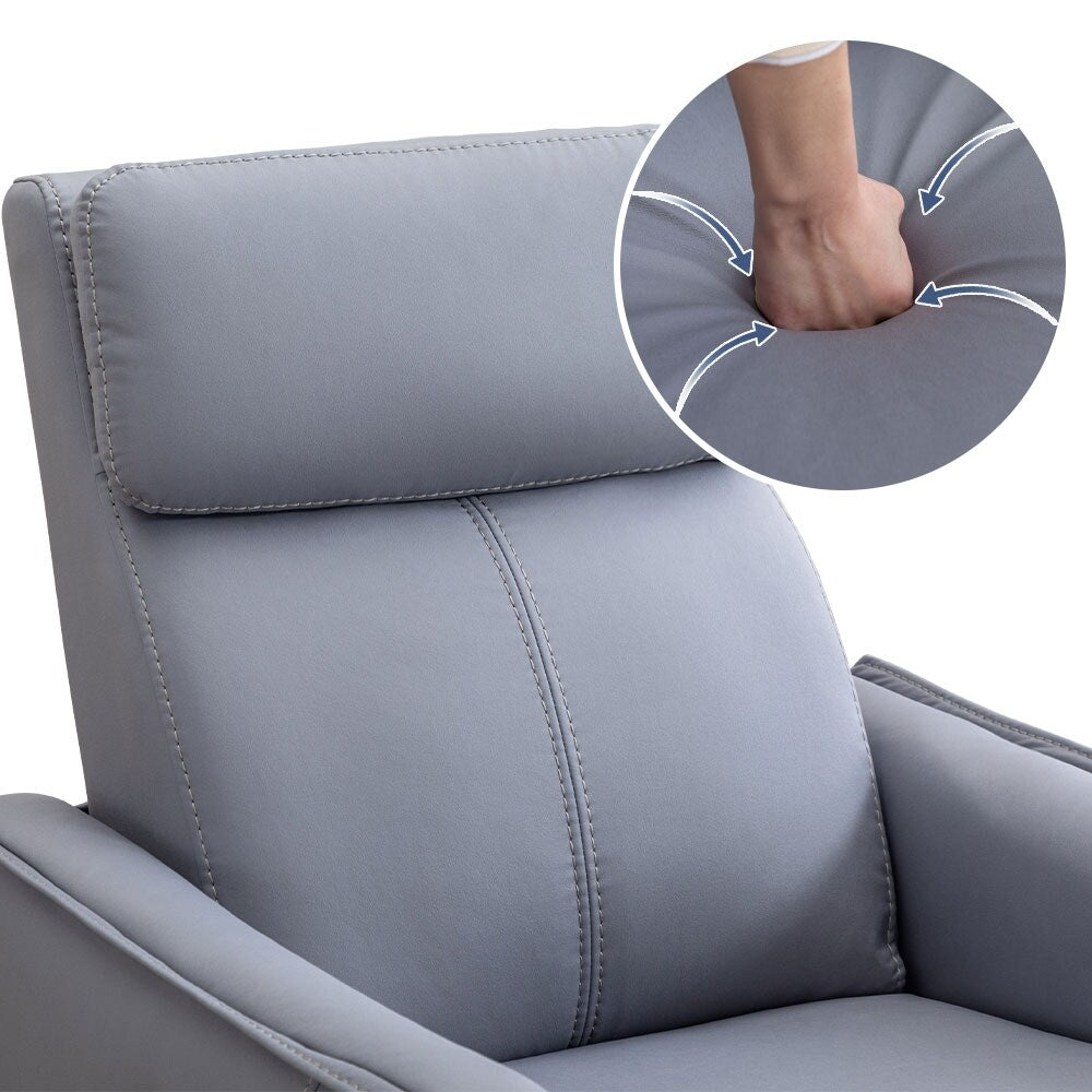 Fauteuil inclinable pivotant et électrique de 32,3 pouces de large avec ports USB