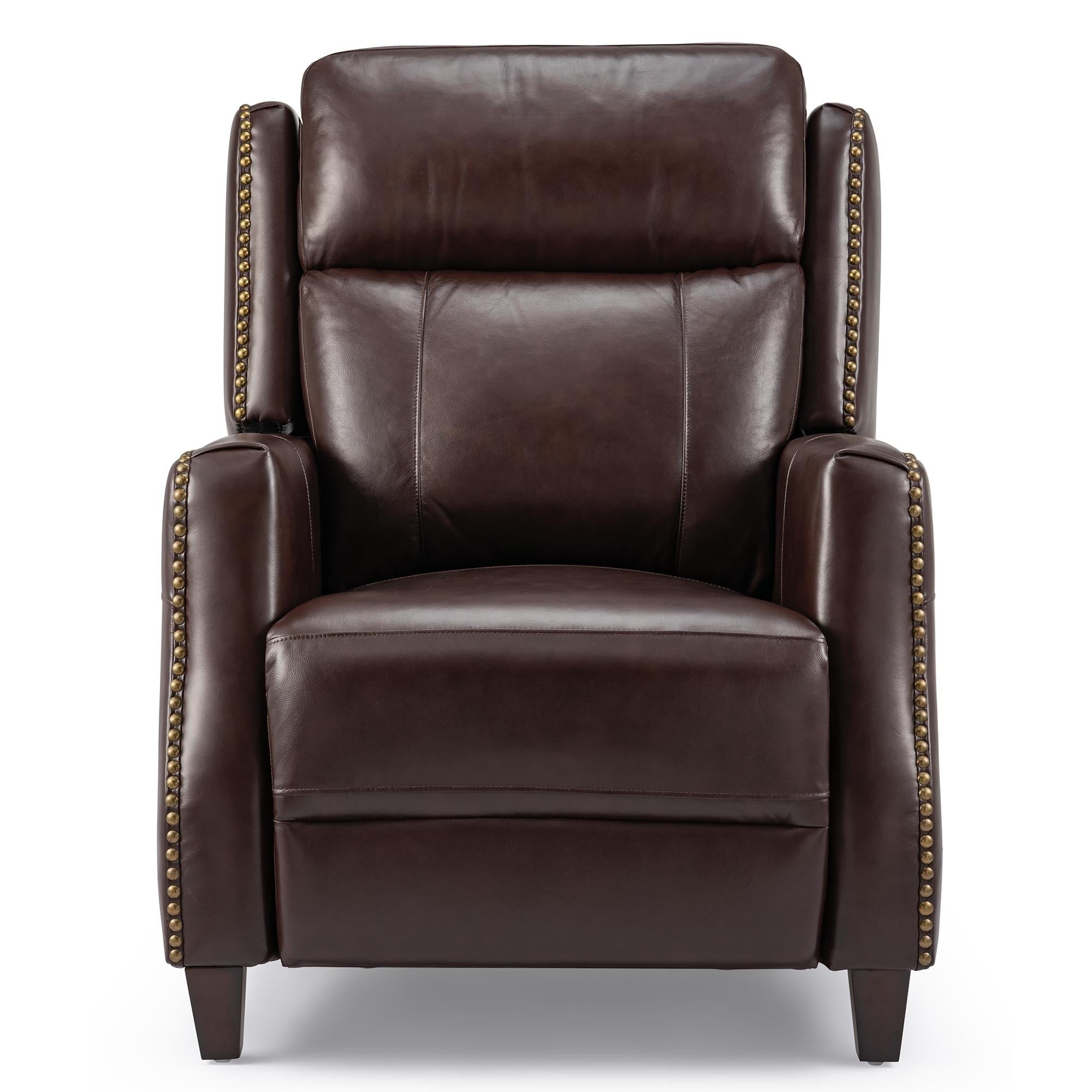 Fauteuil inclinable Power Club en cuir véritable de 32,7 po de large