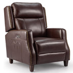 Fauteuil inclinable Power Club en cuir véritable de 32,7 po de large