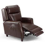 Fauteuil inclinable Power Club en cuir véritable de 32,7 po de large